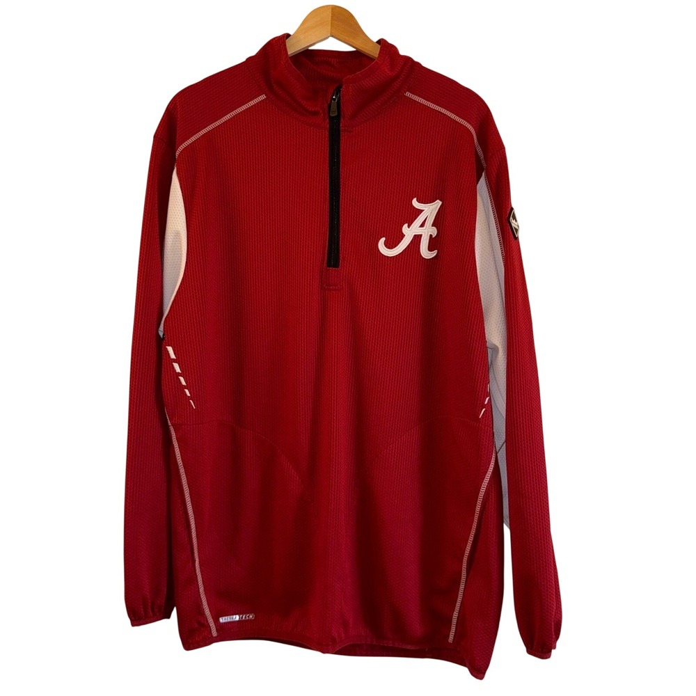Alabama Crimson Tide ‎ Therma Tech Quarter Zip Pullover Men's L/G Red